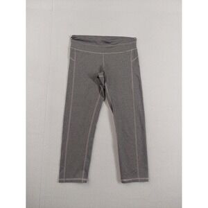 Champion Women Legging S Dark Gray 3/4 Length Capri Yoga Tight Pull On Workout